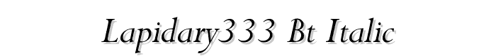 Lapidary333 BT Italic font